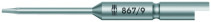 867/9 С TORX® бита, сверхтвёрдая, хвостовик 4 мм Halfmoon, TX 7 x 64 мм, d рабочего конца 2.3 мм