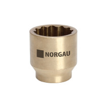 Головка 12-гранная торцевая NORGAU Industrial искробезопасная 1", 70 мм, ND21-70NSА