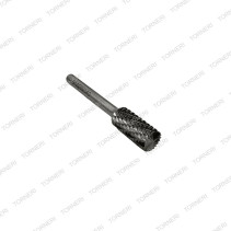 Carbide borehole type B122506 (cylindrical), 12.0 mm, shank 6 mm, end tooth, double notch TORNERI T018383