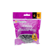 Губка из нержавеющей стали, СПИРАЛЬ, 40 г, 1 шт. в упаковке, PATERRA