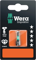 867/1 IMP DC Impaktor TORX® SB бита ударная, алмазное покрытие, хвостовик шестигранный 1/4" C 6.3, TX 20 x 25 мм, с держателем-еврослот для подвеса