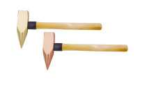 Pointed hammer 1000 gr BeCu handle wood, intrinsically safe 186B-1002, HORTZ