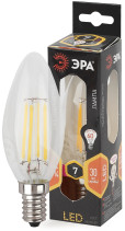 Лампа светодиодная ЭРА F-LED B35-7W-827-E14 7Вт филамент свеча теплый белый свет Е14