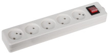 ERA K-5s 5 sockets without grounding with switch white