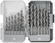 Set of HSS metal drills, 118° sharpening angle, layer. case, 19 pcs. (1-10mm, through 0.5mm)