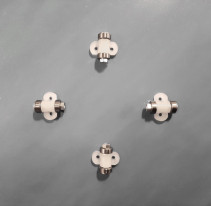 Double bearing support rollers (4 pcs) for linear movement, height 19.5 mm