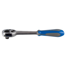 Трещотка 1/2", 262 мм, 32 зубца, флажковая, фиксатор KING TONY 4779-10GR