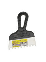 Шпатель зубчатый нержавеющий 150 мм, зуб 8х8 мм, ЧЕГЛОК (80)