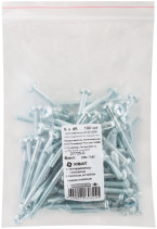 A semi-cylindrical screw. a head with a full thread of pins. DIN 7985 5x45 (packing 100 pcs)