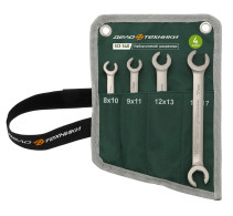 Набор ключей разрезных 4 шт. (8×10; 9×11; 12×13; 15×17 мм) планшет тетроновый