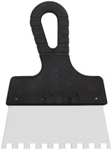 Шпатель фасадный нержавеющий зубчатый 150 мм/зуб 8 мм