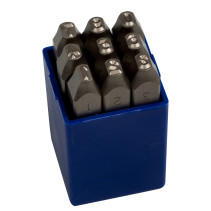 Set of 5 mm impact stamps, numbers, 9 pieces, shank HRC 40 KING TONY 11509SQ05