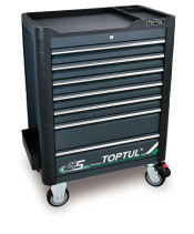 Tool cart with 7 drawers, plastic table top TOPTUL TCAR0703
