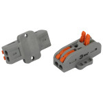ERA terminal NO-225-398 pass-through with mounting plate 222-2412P with 2-pole levers 0.08-2.5/4 mm2 pack of 20 pieces