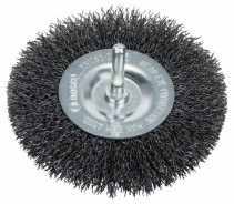 Disc brush with wavy steel wire, 100x0.3 mm 100 mm, 0.3 mm, 10 mm