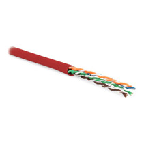 UUTP4-C5E-P24-IN-PVC-RD-305 (305 м) Кабель витая пара, неэкранированная U/UTP, категория 5e, 4 пары (24 AWG), многожильный (patсh), PVC, -20°C – +75°C, красный