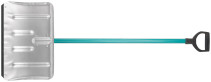Shovel for snow removal, galvanized steel sidewalk, aluminum handle 500x330x1320 mm