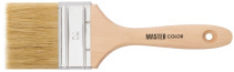 The brush is fluted, thick. 18 mm, 50% PBT/50% light natural. bristles, stainless steel. crimp, width 70 mm