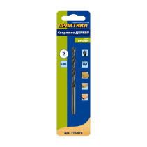 Wood drill bit PRACTICE 5 x 85 mm, W-sharpening, (1 pc.) blister, Profi series (775-570)