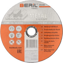 Metal cutting circle 180x1.6x22.2 BERIL