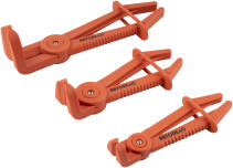 Зажимы для шлангов изогнутые 90° D 17-25-38мм с фиксатором (набор 3шт.) АвтоDело 30402