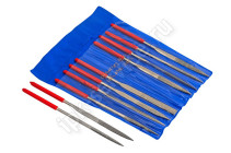 A set of diamond fillets 4x160mm (10 pcs., kr,polukr,3 plsk,kvdr,trxgr, 2 oval, rhombus)