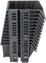 A set of Trays for fasteners (12 pcs. trays 225x125x125 mm + 6 pcs. slats), black