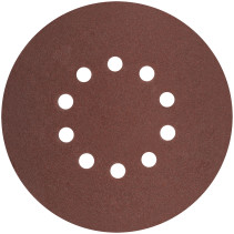 Круги шлифовальные с отверстиями (липучка), алюминий-оксидные, 225 мм, 5 шт. Р 60