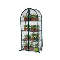 Greenhouse window sill greenhouse with rounded top Geoplastboard 46x24x100 cm 4 shelves color green