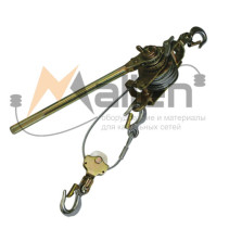 Manual lever winch LR-3000 with a block (max. traction force 3 t, cable length 3 m) MALIEN