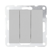 Switch 3-cl.(diagram 1+1+1 ) 16 A, 250 B (silver metallic) LK80