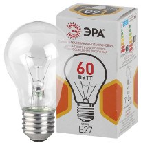 B230-60-4 ERA A50 Light Bulb 60W E27/E27 230V pear transparent color packaging