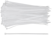 Хомуты нейлоновые для проводов, белые 100 шт., 4,8х200 мм