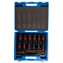 3/4" Impact Deep End Heads, Hexagonal, 3/4"-1-5/8", 14 KING TONY 6414SP items