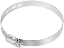 Хомут обжимной просечной, ширина 12,7 мм, нерж.сталь 78-101 мм