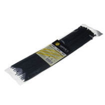 Хомут пластиковый ER-15400 черный 5.0x400мм универсальный (100шт) ЭВРИКА /1/300