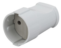 ERA Rx1-W Cable Socket without grounding Straight 10A White