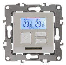 12-4111-15 ERA Thermostat universal 230V-Imah16A, IP20, Era 12, mother of pearl