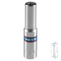 Головка торцевая TORX Е-стандарт 1/4", E8, L = 50 мм KING TONY 227508M