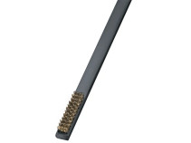 Щетка ручная с пластиковой ручкой PVC, 5х9/8 рядная, 700х25х11 мм, латунная гофрированная проволока MES 0,30 мм, высота ворса 6 мм