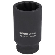 Головка ударная 3/4" двенадцатигранная удлиненная 38мм "AV Steel" AV-731138