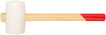 White rubber mallet, wooden handle 60 mm (450 gr )