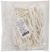 Дюбель-хомут для крепления кабеля 5-10 мм белый (нейлон), (фасовка 100 шт.)