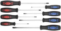 Screwdrivers "Standard", CrV steel, magnetic tip, rubberized handles, blister, set of 8 pcs.