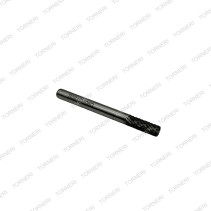Carbide borehole type B061606 (cylindrical), 6.0 mm, shank 6 mm, end tooth, double notch TORNERI T018380