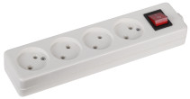 ERA K-4s 4 sockets without grounding with switch white