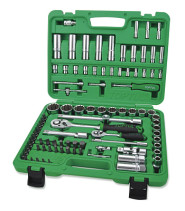 A set of tools in a suitcase 1/4" and 1/2" 12-gr., 94 items TOPTUL