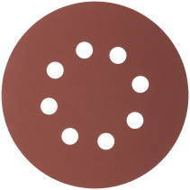 Круги абразивные шлифовальные перфорированные на ворсовой основе под "липучку" (Р320, 125 мм, 5шт.), CUTOP Profi