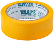 Golden paint tape, rice paper, heat resistant. up to 120°C, UV resistance up to 30 days, 36 mm x 25 m