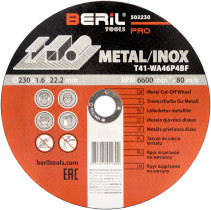 Cutting circle for metal 230x1.6x22.2 BERIL PRO